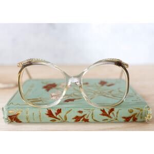 Vintage 1970s Pathway Optical Rhinestone Eyeglasses NOS Grandma Retro